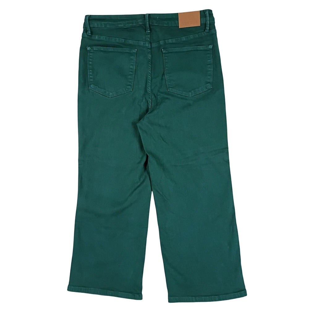 Judy Blue Garment Dyed Cropped Wide Leg Jeans Womens 15/32 Green High Rise